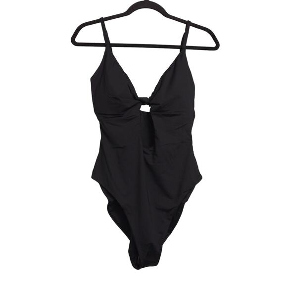 Andie The Santorini Black One Piece Keyhole Cutout Adjustable New L - Picture 2 of 15
